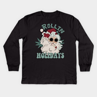 Rolling into the Holidays Kids Long Sleeve T-Shirt